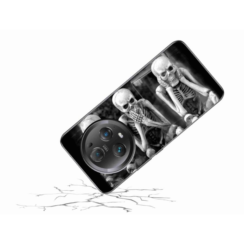 Gél borítás mmCase a Honor Magic 5 Pro 5G számára - csontvázak