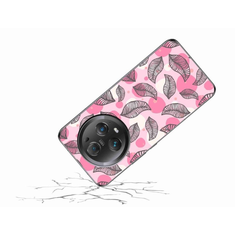 Zselés borítás mmCase a Honor Magic 5 Pro 5G számára - rajzfilmes hulló levelek