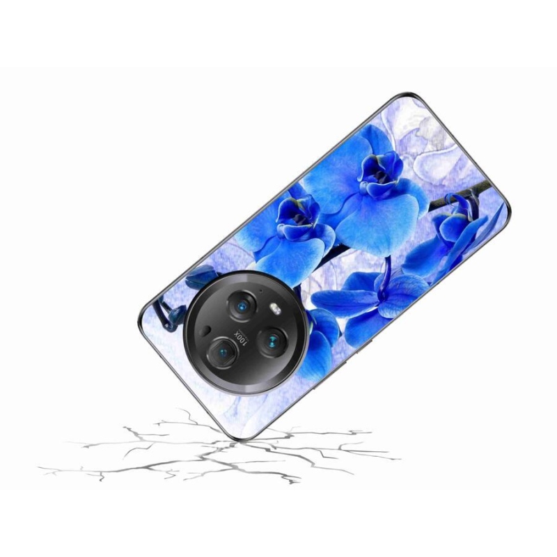 Gél védőhuzat mmCase a Honor Magic 5 Pro 5G készülékhez - kék virágok