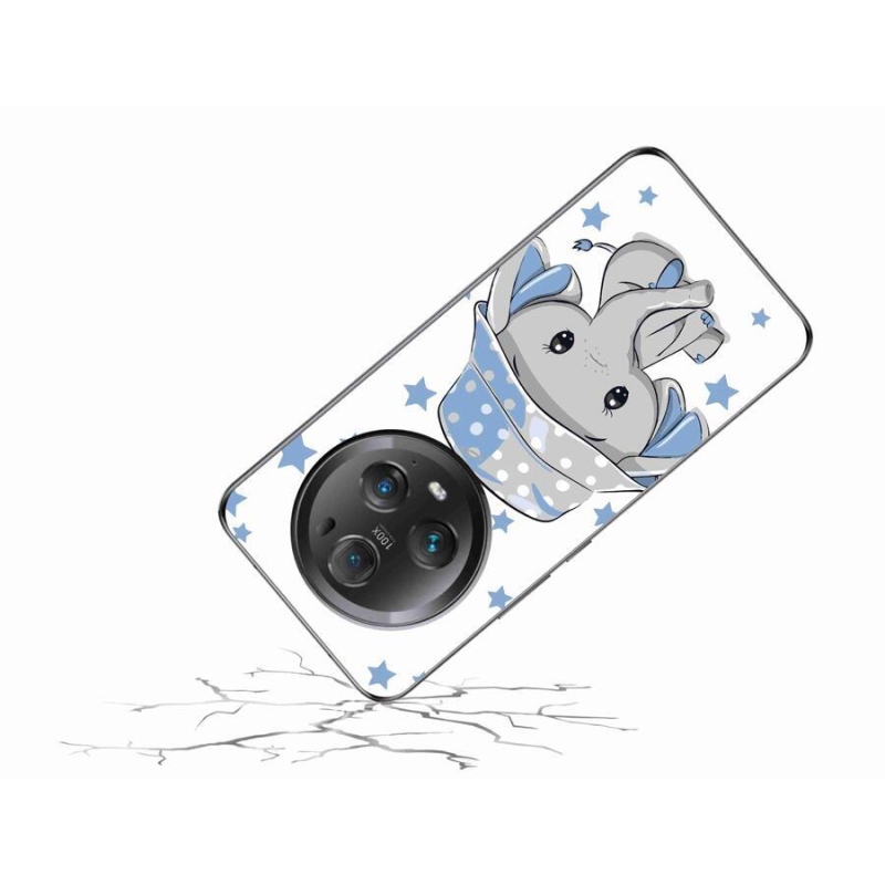 Zselés borítás mmCase a Honor Magic 5 Pro 5G készülékhez - kék elefánt