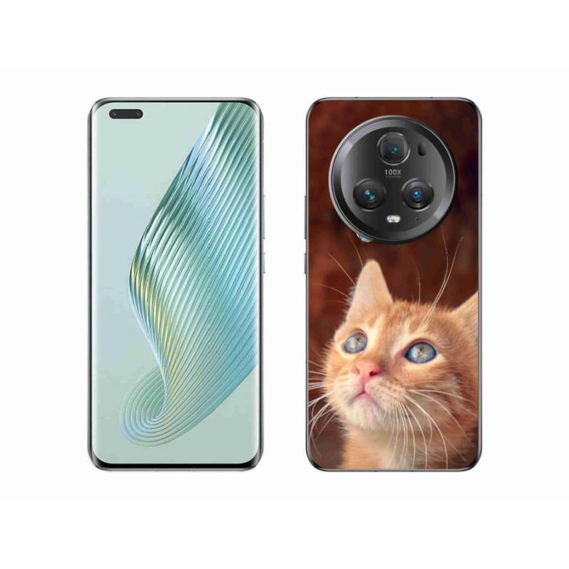 Gél borító mmCase a Honor Magic 5 Pro 5G számára - pillangó és cica