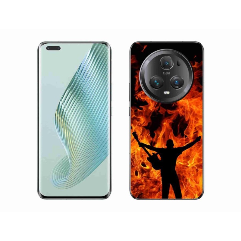 Gél borítás mmCase a Honor Magic 5 Pro 5G számára - zenész és tűz