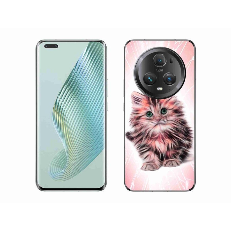 Gél borítás mmCase a Honor Magic 5 Pro 5G számára - aranyos cica