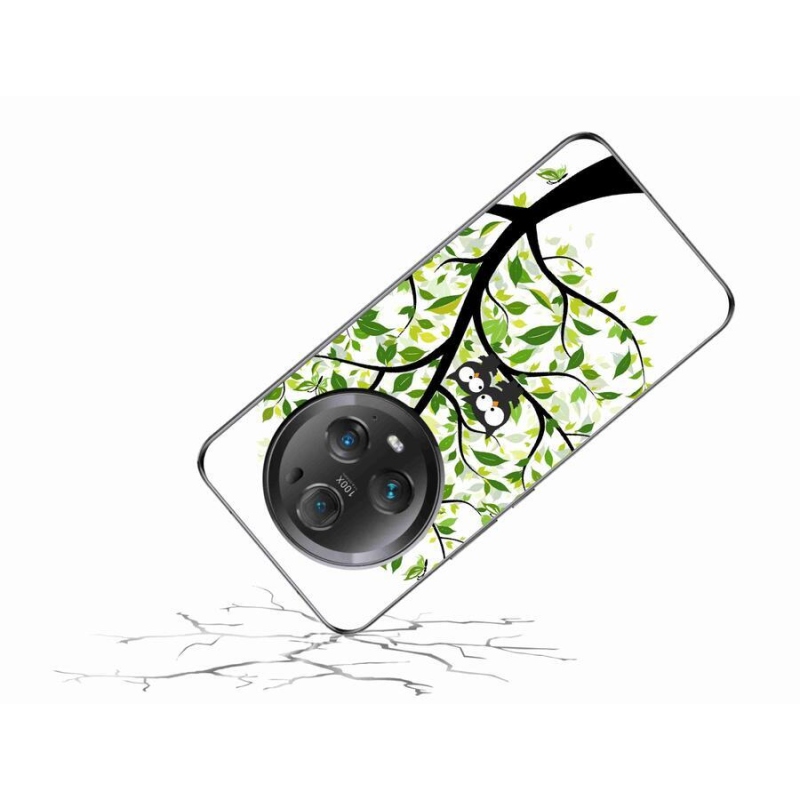 Gél borító mmCase a Honor Magic 5 Pro 5G számára - baglyok a fán