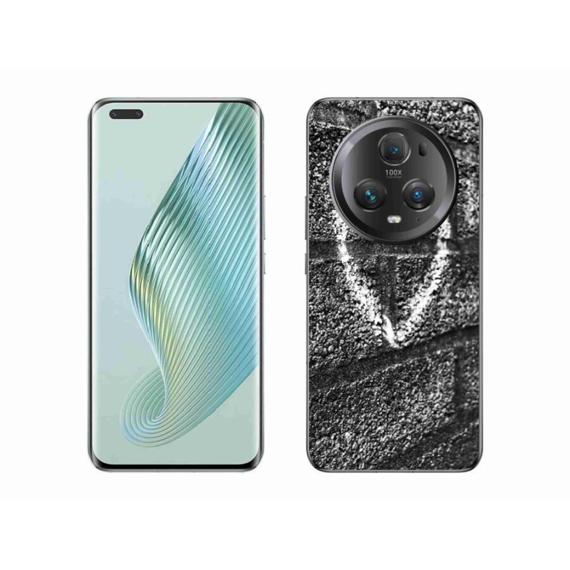Zselés borítás mmCase a Honor Magic 5 Pro 5G számára - szív a falon