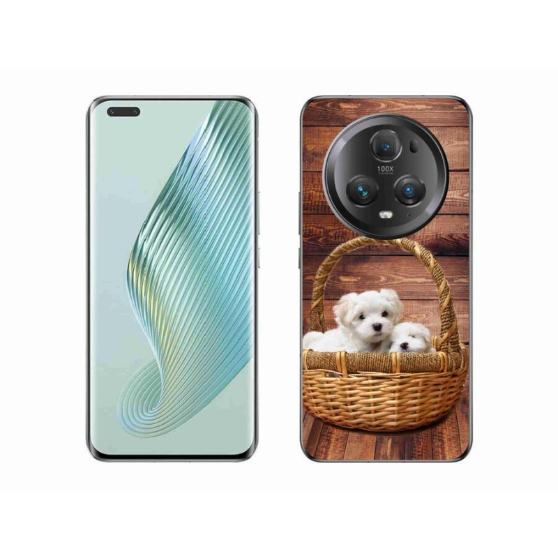 Zselés borítás mmCase a Honor Magic 5 Pro 5G számára - kölyökkutyák