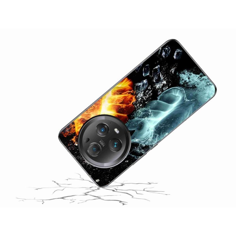 Gél borítás mmCase a Honor Magic 5 Pro 5G számára - víz és tűz