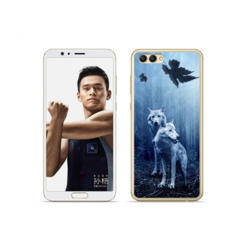 Gél borítás mmCase a Honor View 10 készülékhez - farkasok az erdőben