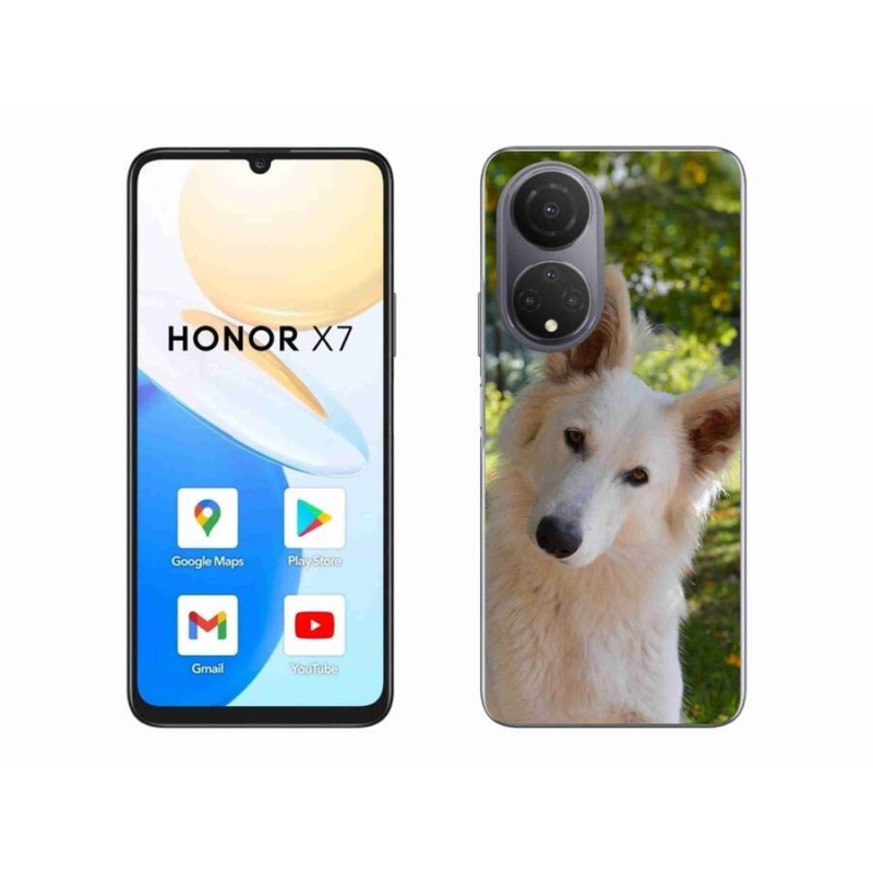 Zselés borítás mmCase a Honor X7-hez - fehér Svájci juhász 1
