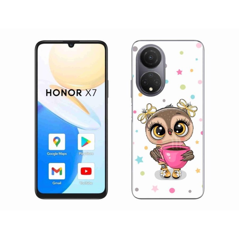 Gél borító mmCase a Honor X7 készülékhez - rajzfilm bagoly