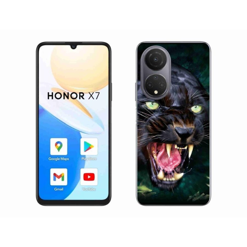 Gél borítás mmCase a Honor X7-hez - dühös fekete párduc