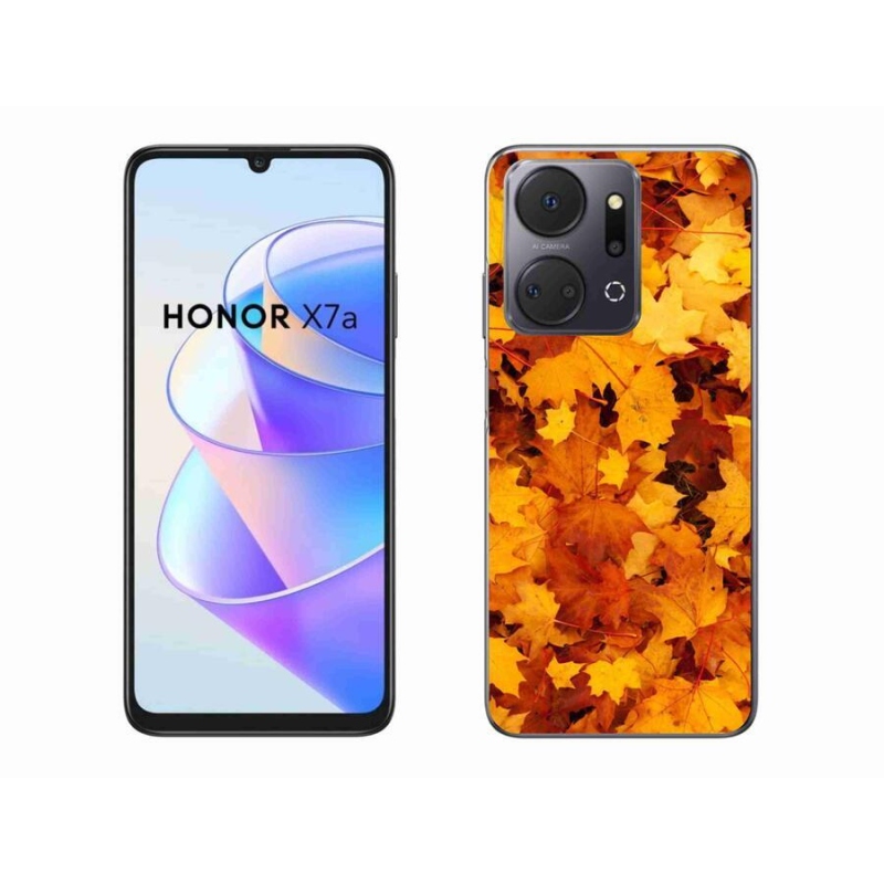 Zselés borítás mmCase a Honor X7a készülékhez - juharlevelek