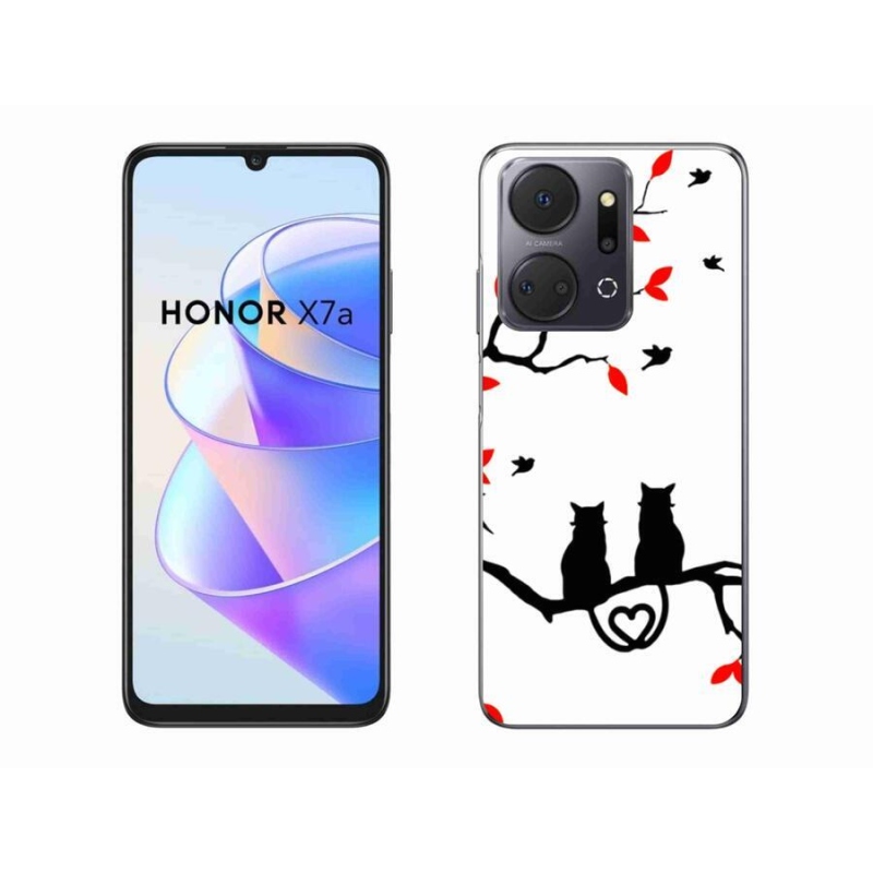 Gél borítás mmCase a Honor X7a számára - macska szeretet