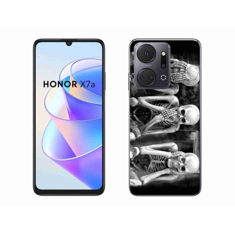 Zselés borítás mmCase a Honor X7a számára - csontvázak