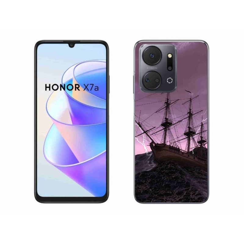 Zselés borítás mmCase a Honor X7a számára - hajó a viharban