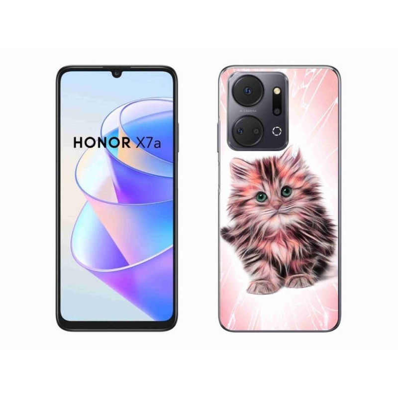 Gél borítás mmCase a Honor X7a számára - aranyos cica