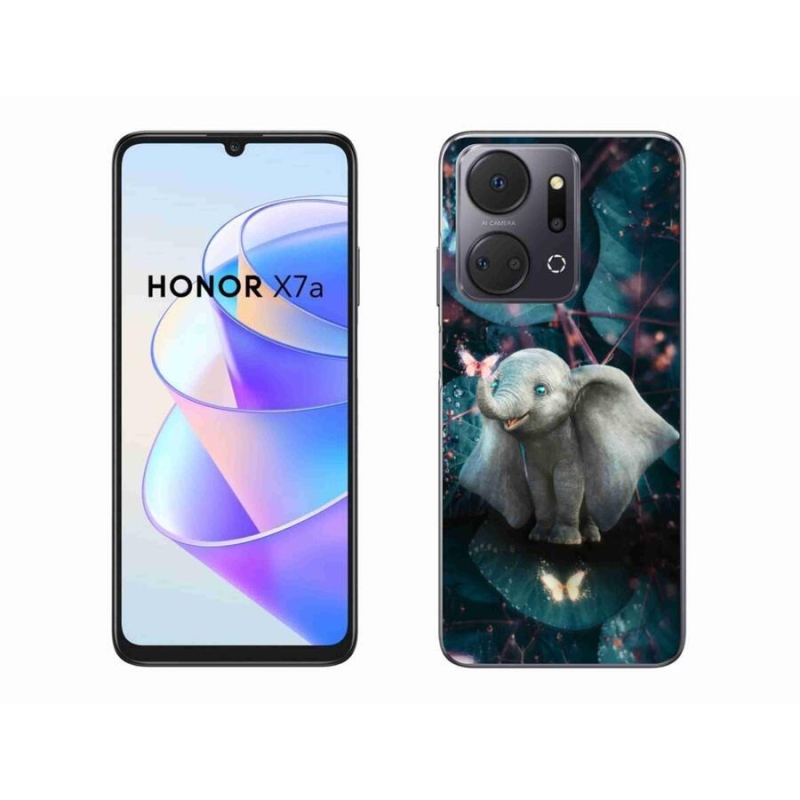 Zselés borítás mmCase a Honor X7a számára - aranyos elefánt