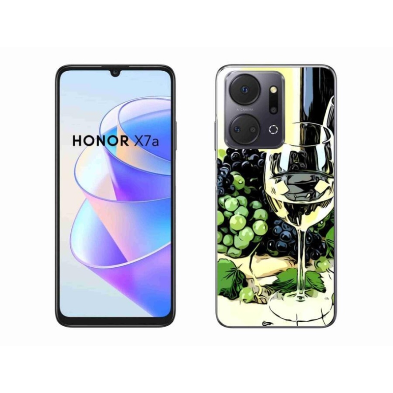 Zselés borítás mmCase a Honor X7a számára - pohár bor
