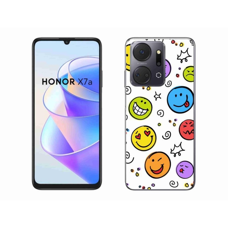Gél borító mmCase a Honor X7a számára - smiley-k