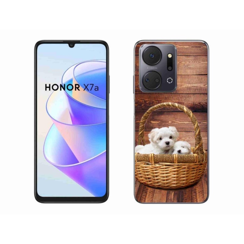 Zselés borítás mmCase a Honor X7a számára - kölyökkutyák