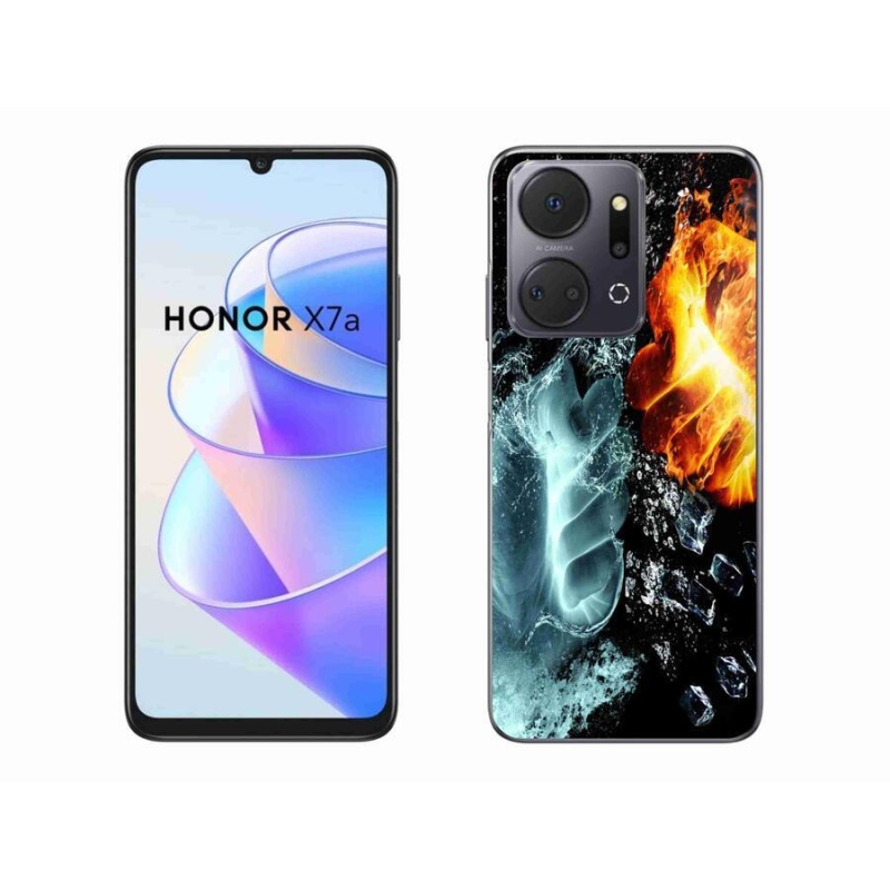 Zselés borítás mmCase a Honor X7a számára - víz és tűz