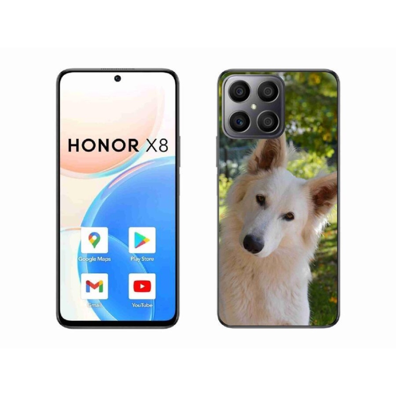 Zselés borítás mmCase a Honor X8 4G-hez - fehér Svájci juhász 1