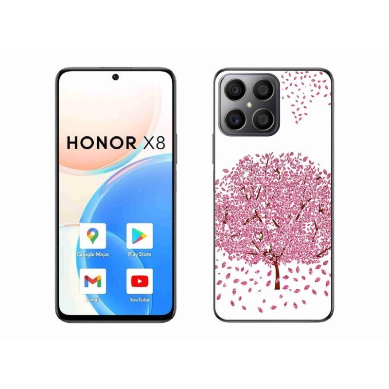 Zselés borítás mmCase a Honor X8 4G-hez - rajzfilmfa levelekkel