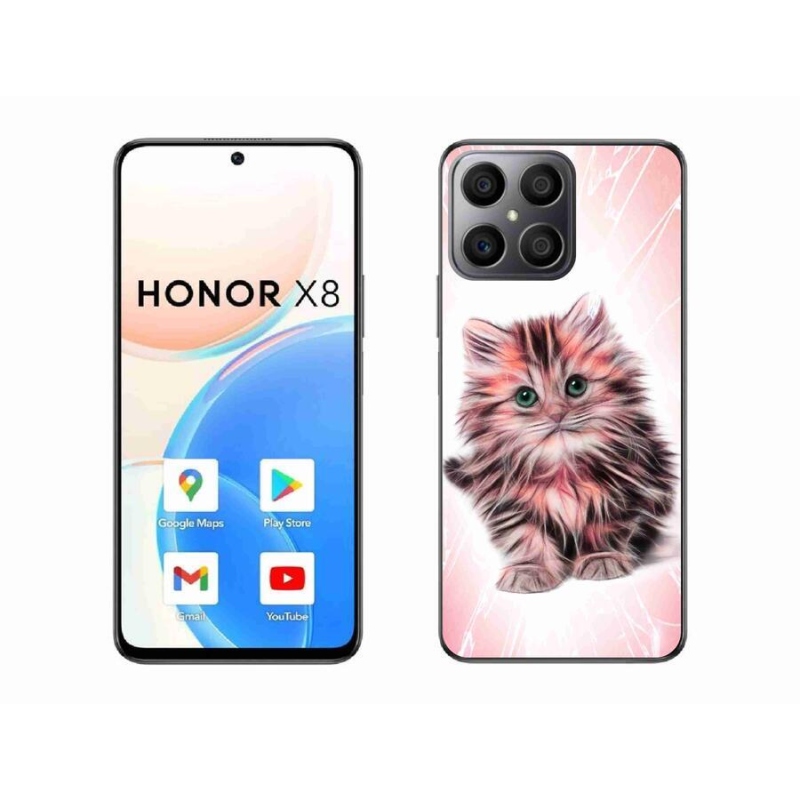 Gél borítás mmCase a Honor X8 4G-hez - aranyos cica