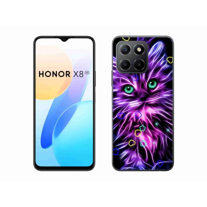 Zselés borítás mmCase a Honor X8 5G/Honor 70 Lite 5G számára - absztrakt macska