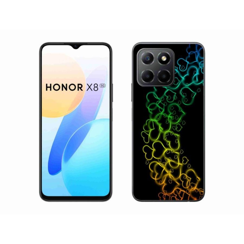 Zselés borítás mmCase a Honor X8 5G/Honor 70 Lite 5G készülékhez - színes szívek
