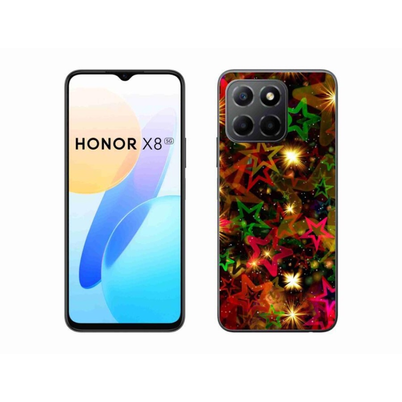 Zselés borítás mmCase a Honor X8 5G/Honor 70 Lite 5G számára - színes csillagok