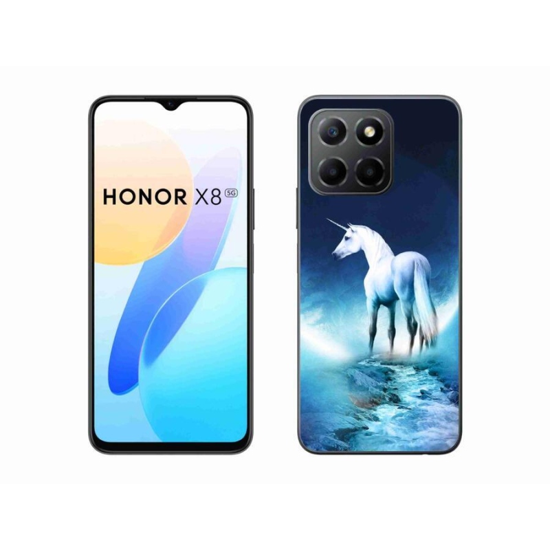 Zselés borítás mmCase a Honor X8 5G/Honor 70 Lite 5G készülékhez - fehér egyszarvú