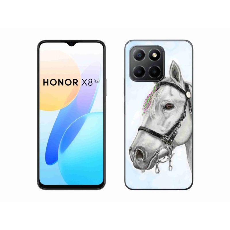 Zselés borítás mmCase a Honor X8 5G/Honor 70 Lite 5G készülékhez - fehér ló 1