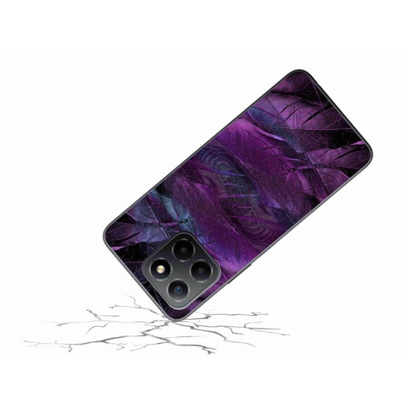 Zselés borítás mmCase a Honor X8 5G/Honor 70 Lite 5G készülékhez - lila tollakkal