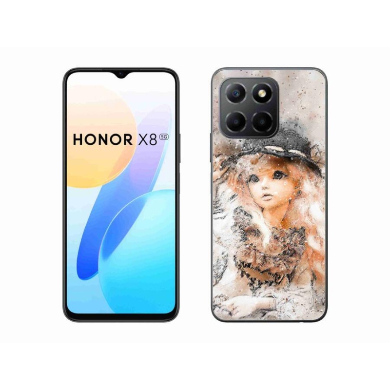 Zselés borítás mmCase a Honor X8 5G/Honor 70 Lite 5G készülékhez - lány sapkával