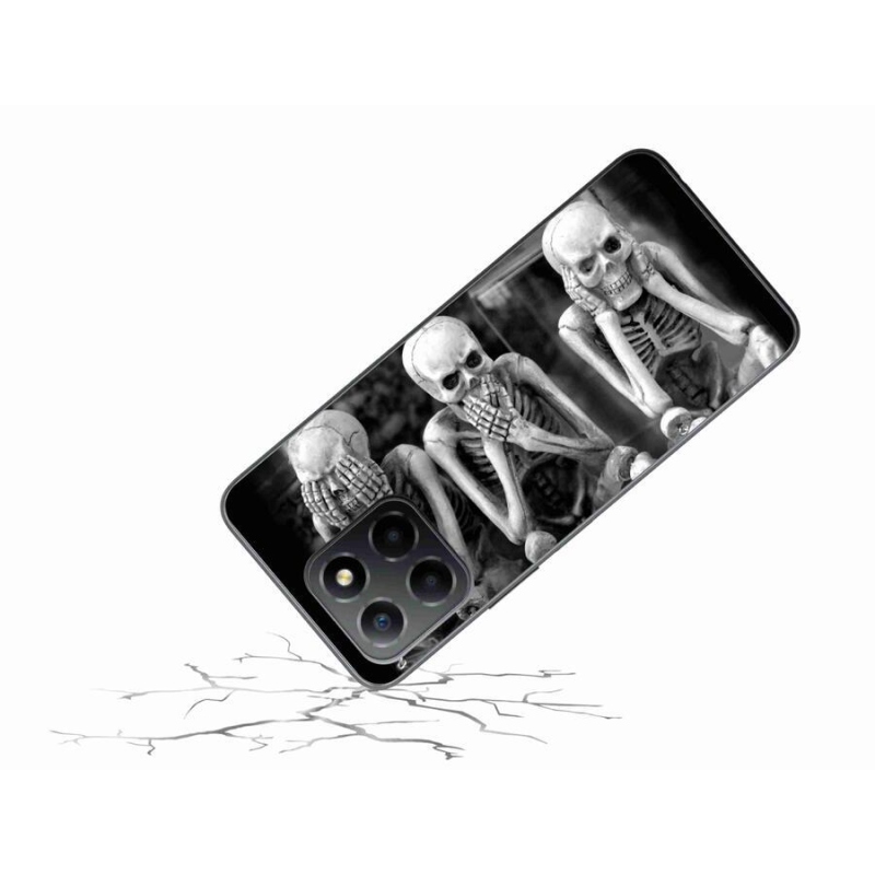 Zselés borítás mmCase a Honor X8 5G/Honor 70 Lite 5G számára - csontvázak