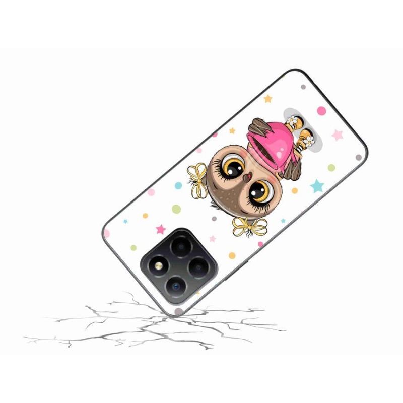 Zselés borítás mmCase a Honor X8 5G/Honor 70 Lite 5G számára - rajzfilm bagoly