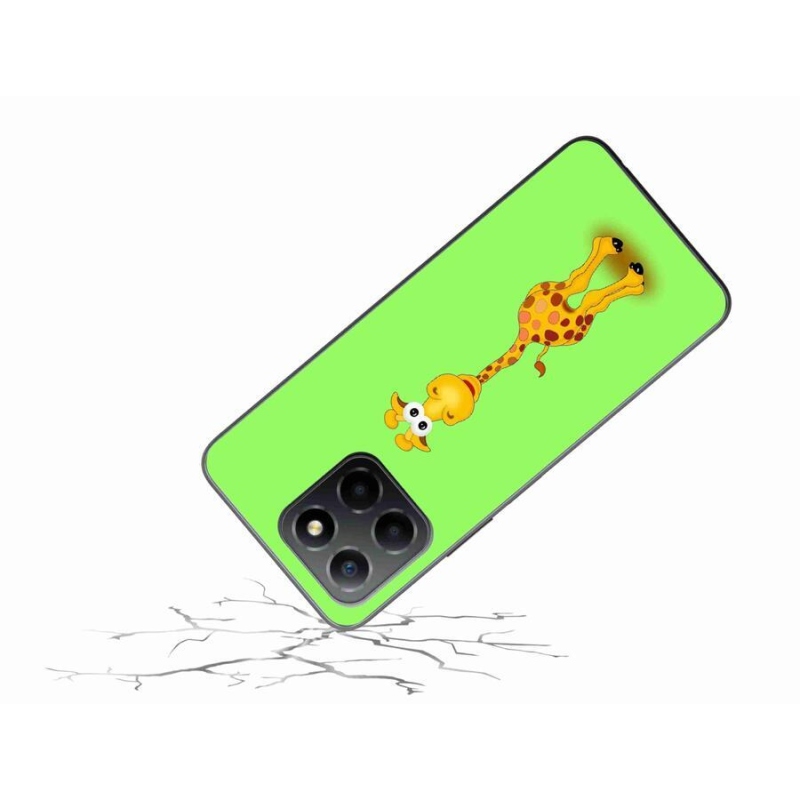 Zselés borítás mmCase a Honor X8 5G/Honor 70 Lite 5G számára - rajzfilm zsiráf