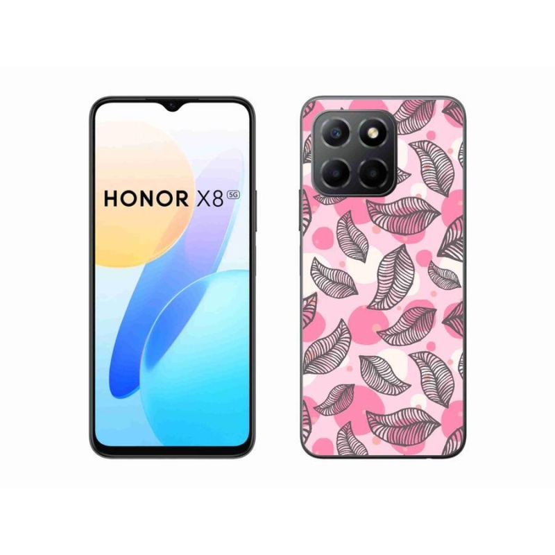 Zselés borítás mmCase a Honor X8 5G/Honor 70 Lite 5G számára - rajzfilmes hulló levelek