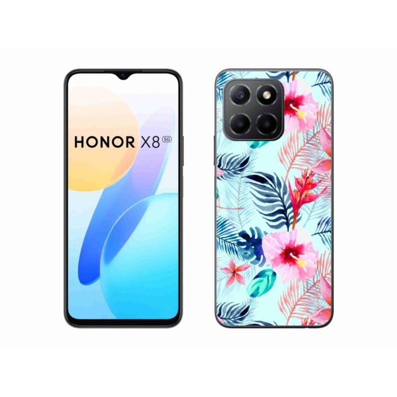 Zselés borítás mmCase a Honor X8 5G/Honor 70 Lite 5G számára - virágok