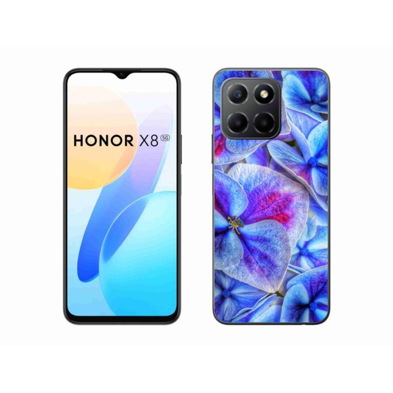 Zselés borítás mmCase a Honor X8 5G/Honor 70 Lite 5G készülékhez - kék virágok 1