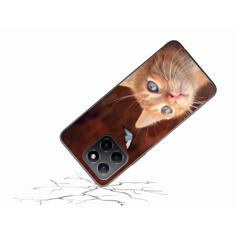 Gél borítás mmCase a Honor X8 5G/Honor 70 Lite 5G számára - pillangó és cica