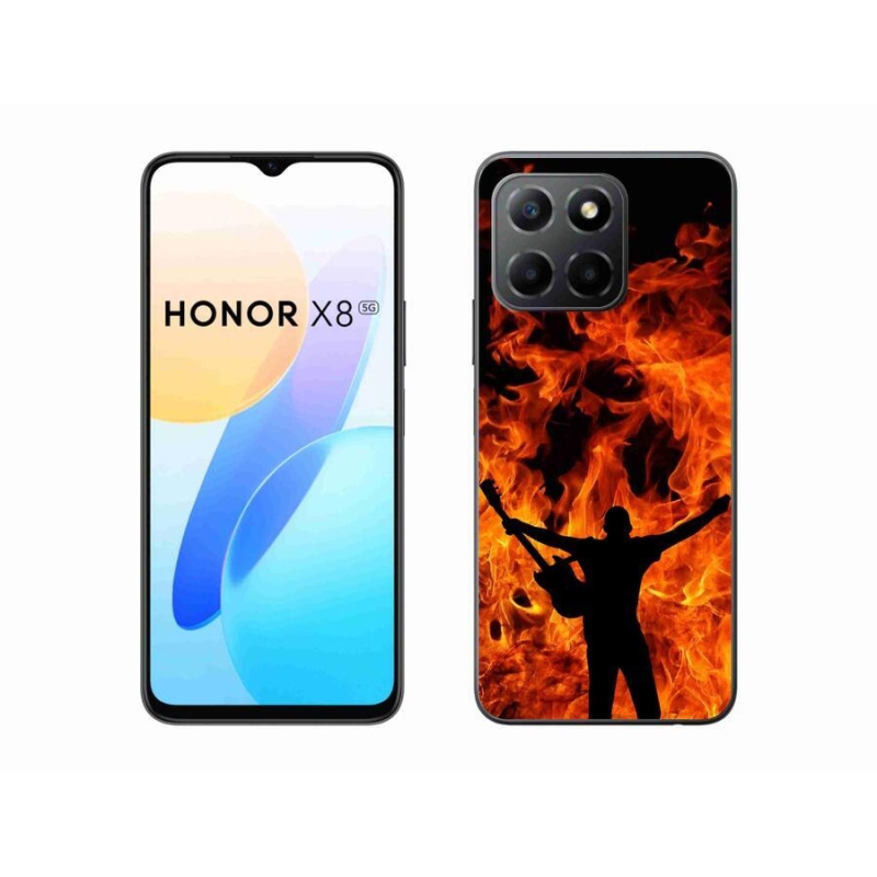 Gél borítás mmCase a Honor X8 5G/Honor 70 Lite 5G számára - zenész és tűz