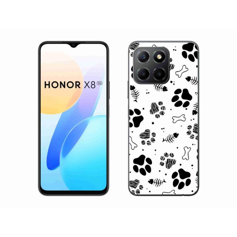 Zselés borítás mmCase a Honor X8 5G/Honor 70 Lite 5G - kutyamancsok 1