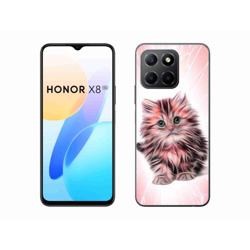 Gél borítás mmCase a Honor X8 5G/Honor 70 Lite 5G számára - aranyos cica