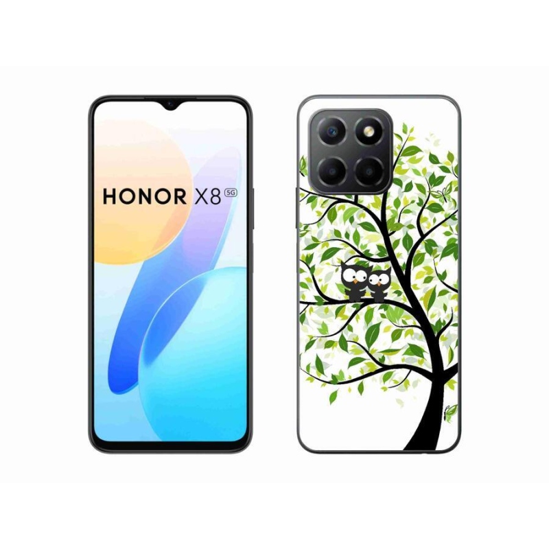 Zselés borítás mmCase a Honor X8 5G/Honor 70 Lite 5G számára - baglyok a fán