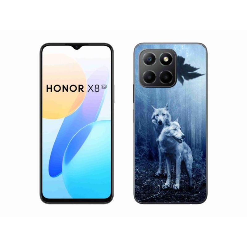 Zselés borítás mmCase a Honor X8 5G/Honor 70 Lite 5G számára - farkasok az erdőben