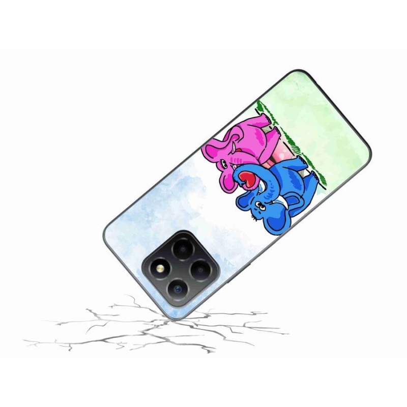 Gél borítás mmCase a Honor X8 5G/Honor 70 Lite 5G számára - szerelmes elefántok