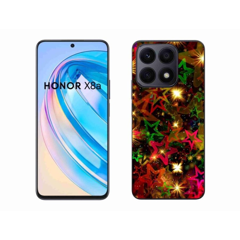 Zselés borítás mmCase a Honor X8a készülékhez - színes csillagok