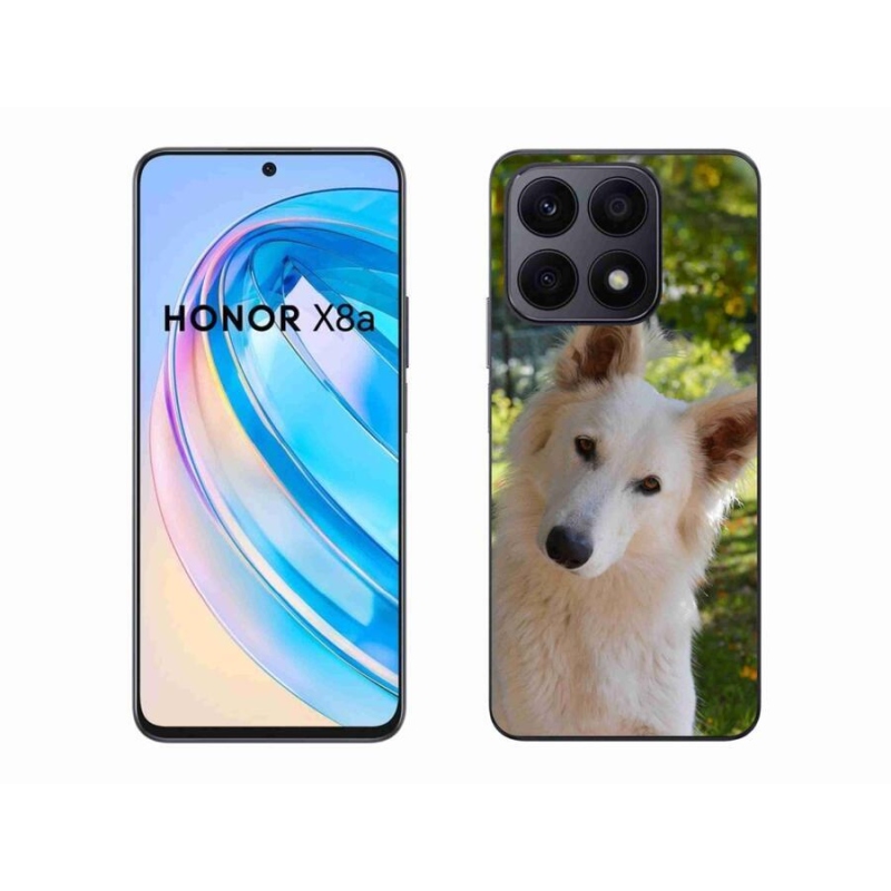 Zselés borítás mmCase a Honor X8a számára - fehér Svájci juhász 1